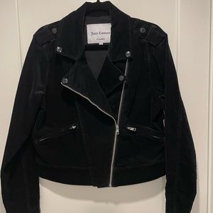 Nwt Juicy Couture black corduroy moto jacket